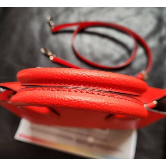 NWOT Kate Spade red leather tote or crossbody bag WITH Certificate of Authentici - Picture 5 of 9